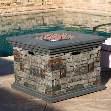 Mauricio Square Polyresin Propane Fire Pit Table with Hidden Fuel Tank - Melillo EnterprisesAll categories